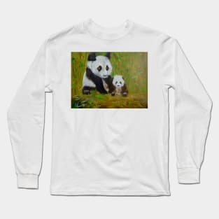 Mama and Baby Panda Long Sleeve T-Shirt
